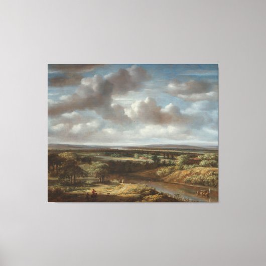 Landschap, Philips Koninck, 1676 Canvas Prin (Voorkant)