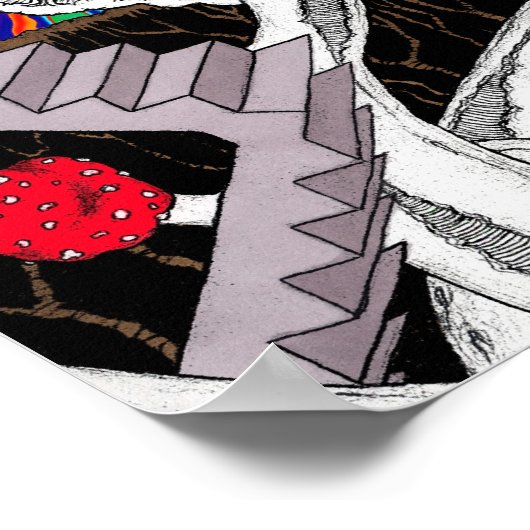 Landschap Psychedelic Poster (Hoek)