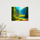 Landschap realistisch en natuurlijk poster (Keuken)