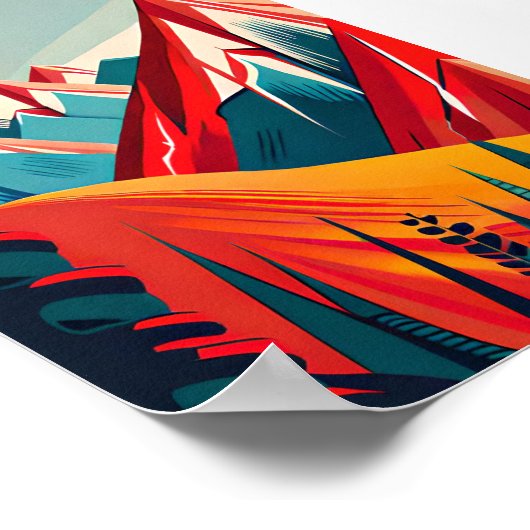 landschap retro berts poster (Hoek)