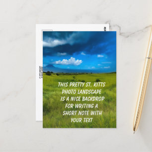 Landschap Saint Kitts Briefkaart