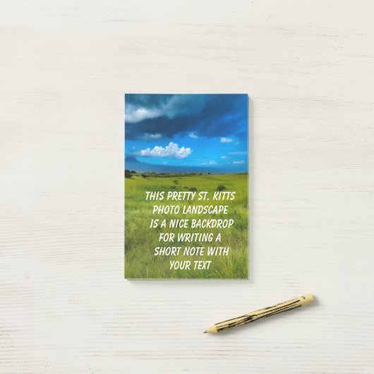 Landschap Saint Kitts Post-it® Notes (Op bureau)