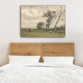 Landschap, schaap en herder,  beeldende kunst. poster