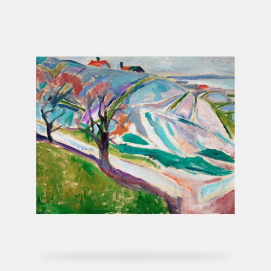 Landschap Schilderen Edward Munch Acryl Bord (Voorkant)