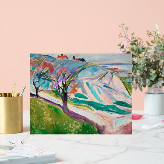 Landschap Schilderen Edward Munch Acryl Bord (Huwelijk)