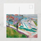 Landschap Schilderen Edward Munch Feestdagenkaart (Voorkant / Achterkant)