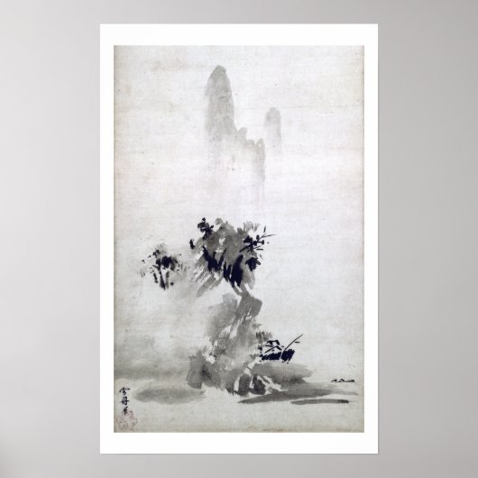 Landschap Sesshu Toyo Haboku-Sansui Poster (Voorkant)