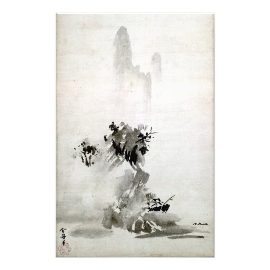 Landschap Sesshu Toyo Haboku-Sansui Poster (Voorkant)