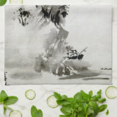 Landschap Sesshu Toyo Haboku-Sansui Theedoek (Gevouwen)