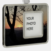 Landschap Shenandoah Sunset National Park Verzilverd Kader Ornament (Rechts)