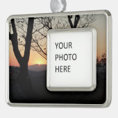 Landschap Shenandoah Sunset National Park Verzilverd Kader Ornament (Links)
