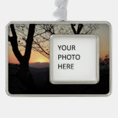 Landschap Shenandoah Sunset National Park Verzilverd Kader Ornament (Voorkant)