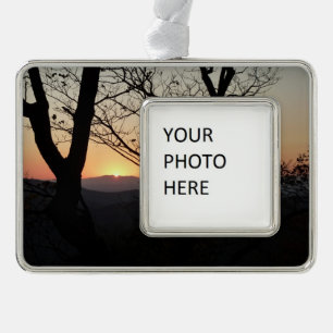 Landschap Shenandoah Sunset National Park Verzilverd Kader Ornament