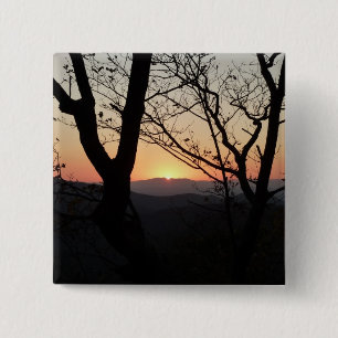 Landschap Shenandoah Sunset National Park Vierkante Button 5,1 Cm
