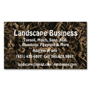 Landschap Soil Gardening Sod Business Magnetisch Visitekaartje
