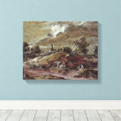 Landschap: Storm-effect, 18e eeuw Canvas Afdruk (Insitu (Houten vloer))