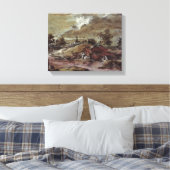Landschap: Storm-effect, 18e eeuw Canvas Afdruk (Insitu (Slaapkamer))