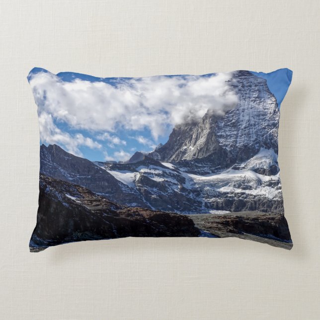 Landschap Swiss Alps Matterhorn Mountain Accent Kussen (Voorkant)