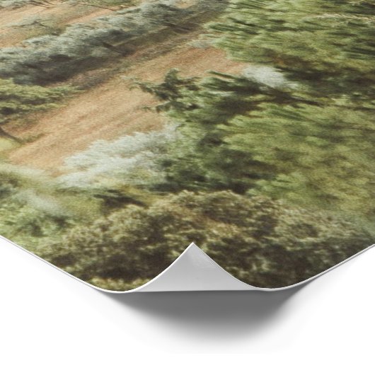 Landschap Toscane zachte kleuren Poster (Hoek)