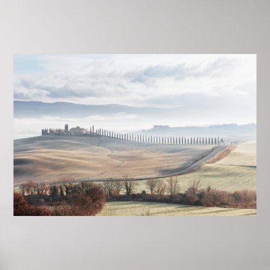 Landschap Toscane zachte kleuren Poster (Voorkant)