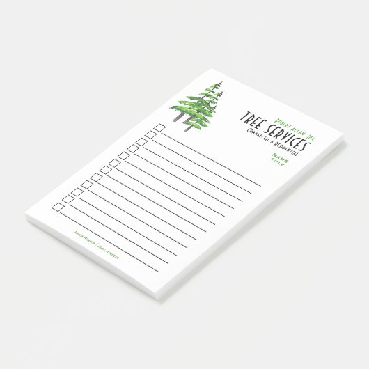 Landschap Tree Services Business Checklist Post-it® Notes (Schuin)