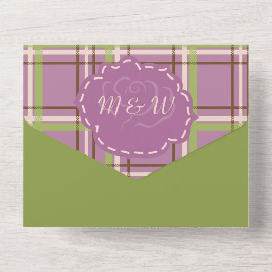 Landschap Tuinbruiloft All In One Uitnodiging (Achterkant)