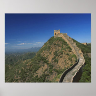Landschap van de Grote Muur, China Poster