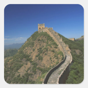 Landschap van de Grote Muur, China Vierkante Sticker