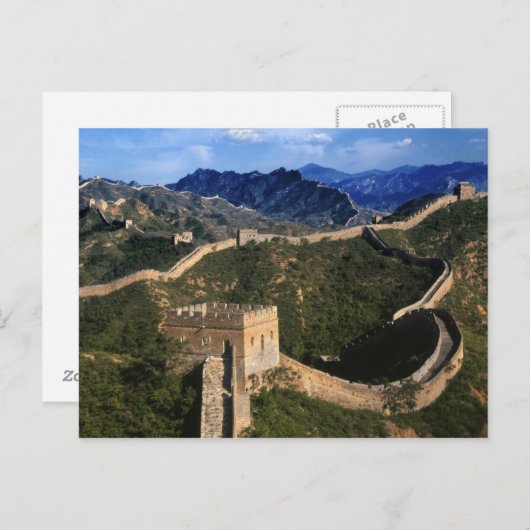 Landschap van de Grote Muur, Jinshanling, China Briefkaart (Voorkant / Achterkant)