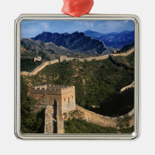 Landschap van de Grote Muur, Jinshanling, China Metalen Ornament