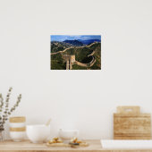 Landschap van de Grote Muur, Jinshanling, China Poster (Keuken)