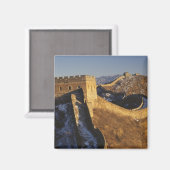 Landschap van de Grote Muur onder zonsondergang, C Magneet (Voorkant / Achterkant)