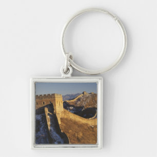 Landschap van de Grote Muur onder zonsondergang, C Sleutelhanger