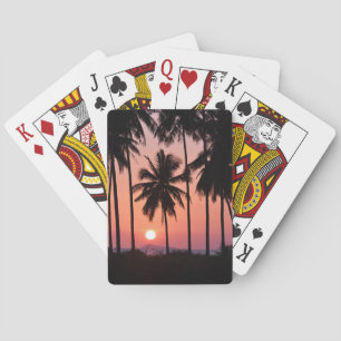 Landschap van de kokospalm pokerkaarten