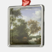 Landschap van de rivier metalen ornament (Links)