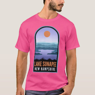 Landschap van de Sunapee Retro T-shirt