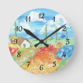 Landschap van de uitgestrektheid van Toscane Ronde Klok (Voorkant)