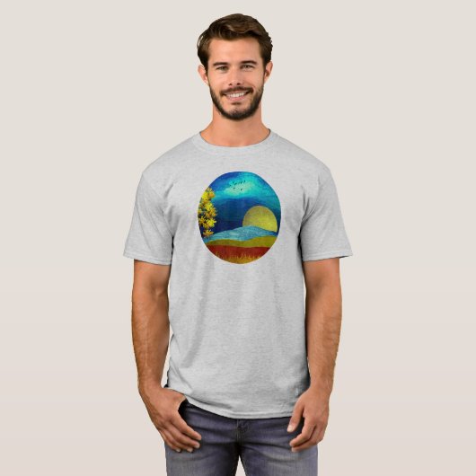 landschap van de vloeibare lucht t-shirt (Voorkant volledig)