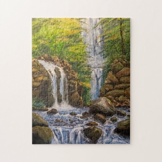 Landschap van de waterval legpuzzel (Verticaal)