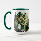 Landschap van het bosgebergte - Mok (Links)