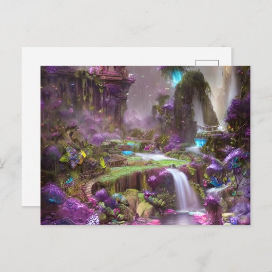 Landschap van het kasteel van Fantasy Briefkaart (Voorkant / Achterkant)