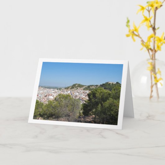 Landschap van Lliria Town in Valencia, Spanje Kaart (Gele Bloem)