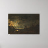 Landschap van moonlight, Aert van der Neer, 1630 - Canvas Afdruk (Voorkant)