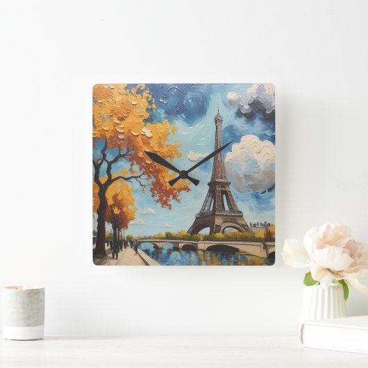 Landschap van Parijs Vierkante Klok (Huis)