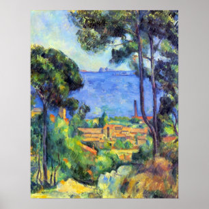 Landschap van Paul Cezanne Poster