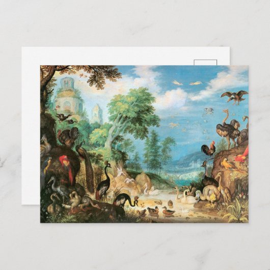 landschap van Roelant Savery met vogels Briefkaart (Voorkant / Achterkant)