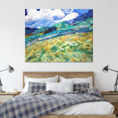 Landschap van Saint-Rémy door Vincent van Gogh 188 Canvas Afdruk (Insitu (Slaapkamer))