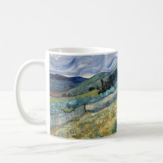 Landschap van Saint-Rémy door Vincent Van Gogh Koffiemok (Links)