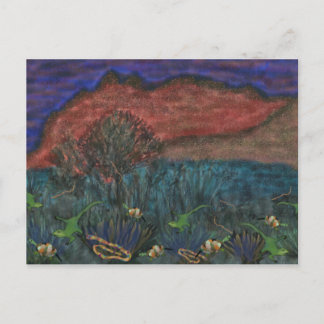 Landschap van woestijndieren briefkaart