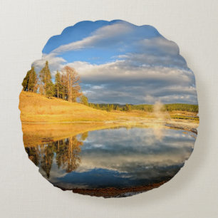 Landschap van Yellowstone Rond Kussen
